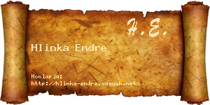 Hlinka Endre névjegykártya